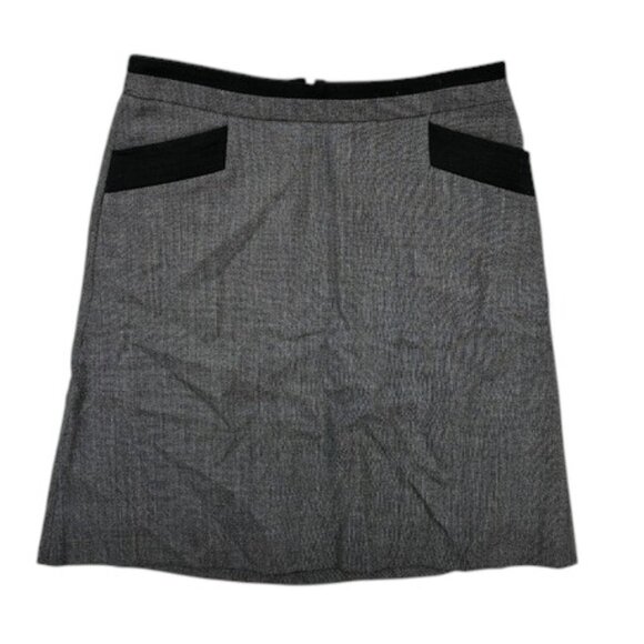 Bally Skirt Women’s Gray Black 100% Wool Lined Made in Italy Office Career 6 - Picture 1 of 9